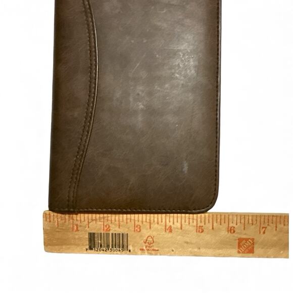 Vtg Day-Timer Organizer Planner Brown Navigator Zip Around 6 Rings 8.5x5.5 - Picture 12 of 13